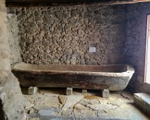 Patmos 2019 Johanneskloster, hölzerne Knetwanne für Brotteig