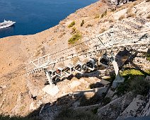 Santotorin 2016 Seilbahn zum alten Hafen in Firá