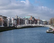 Dublin 2016 Blick auf Half Penny Bridge